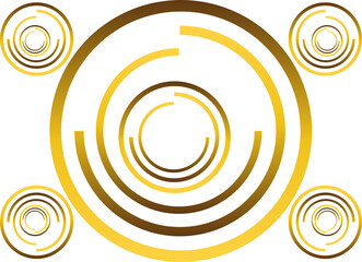 abstract gold floral design element