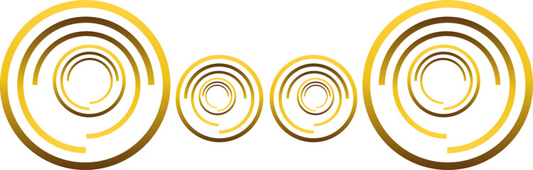 abstract gold floral design element