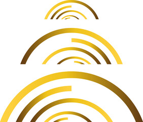 abstract gold floral design element