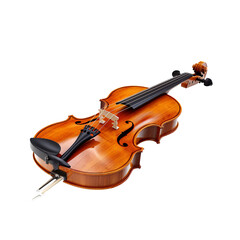 Fototapeta na wymiar violin isolated on white, generative ai