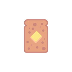 Toast and butter flat icon
