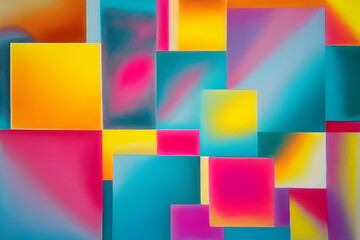 Geometric background with square rectangle shapes generative AI. Abstract background.