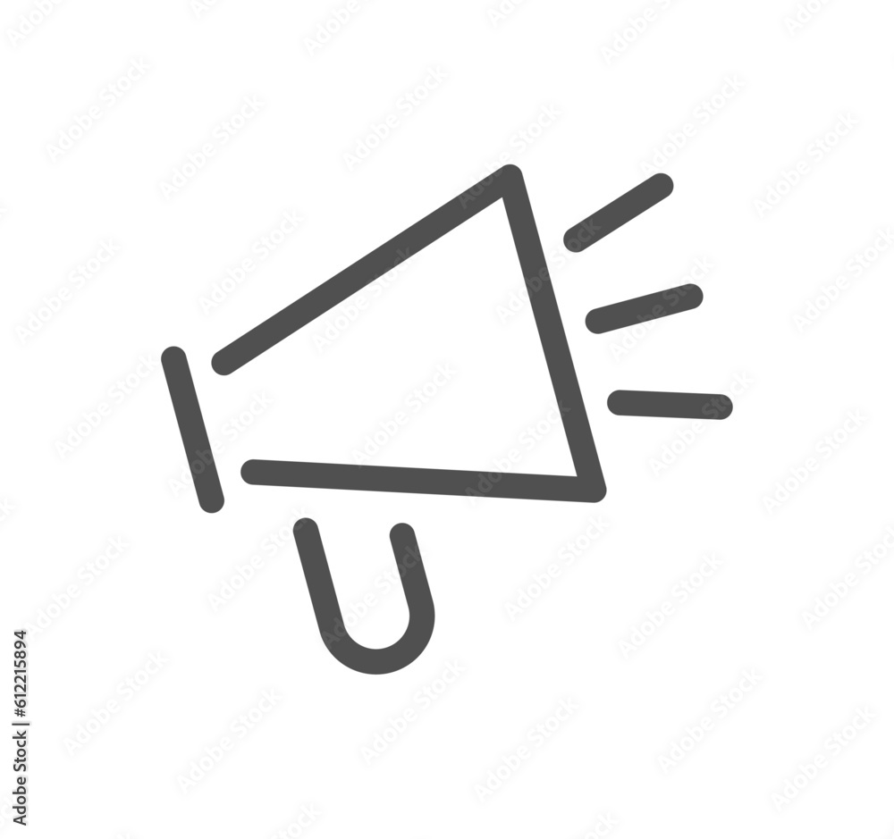 Poster marketing strategy related icon outline and linear vector.