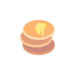 Pancakes with butter flat icon