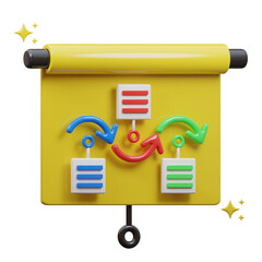 3D presentation icon illustration