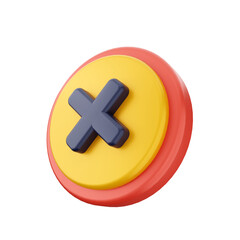 3d caution warning danger alert sing icon illustration render