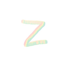 png The English alphabet z is written in beautiful colors