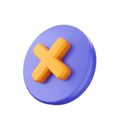 Obraz premium 3d caution warning danger alert sing icon illustration render