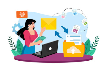Email service providers offer large storage capacity.
