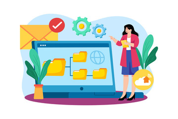 Users create and manage folders for organization.