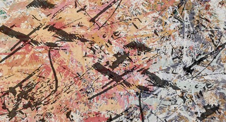 Abstract Grunge Background Graphic Watercolor Stylization on Textured Canvas of Chaetic Strokes of Paint Spots