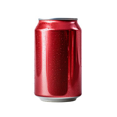 aluminum red soda can isolated on white background, generative ai - obrazy, fototapety, plakaty