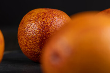 red orange on the kitchen table