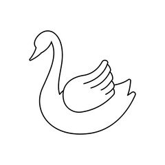 Swan vector icon. Bird illustration sign. Pond symbol or logo.