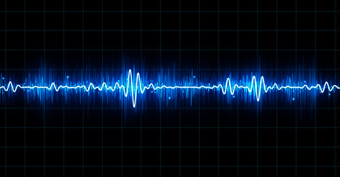 equalizer vibration tune audio wave eq waveform line heart wave 3d illustration