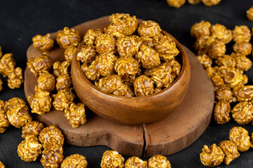 delicious sweet popcorn with lots of caramel