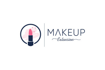 Lipstick logo design vector with creative idea