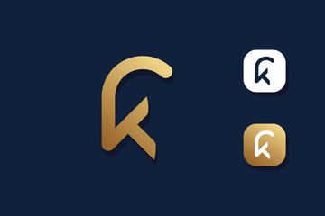 Letter K logo design vector with creative idea