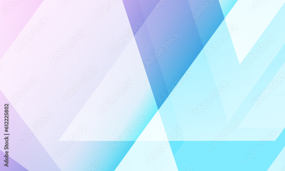 Aufkleber light blue and pink pastel colored abstract geometric presentation template background. pink and sof