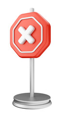 3d caution warning danger alert sing icon illustration render