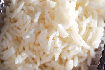 close up of white rice