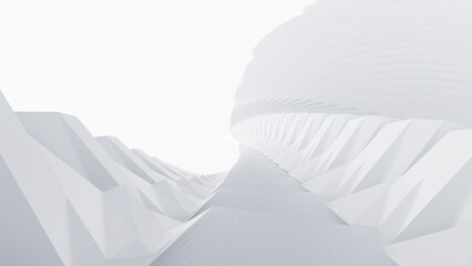 Naklejka premium Abstract white geometric pattern background 3d render