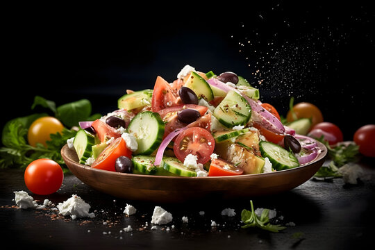 greek salad with cheese