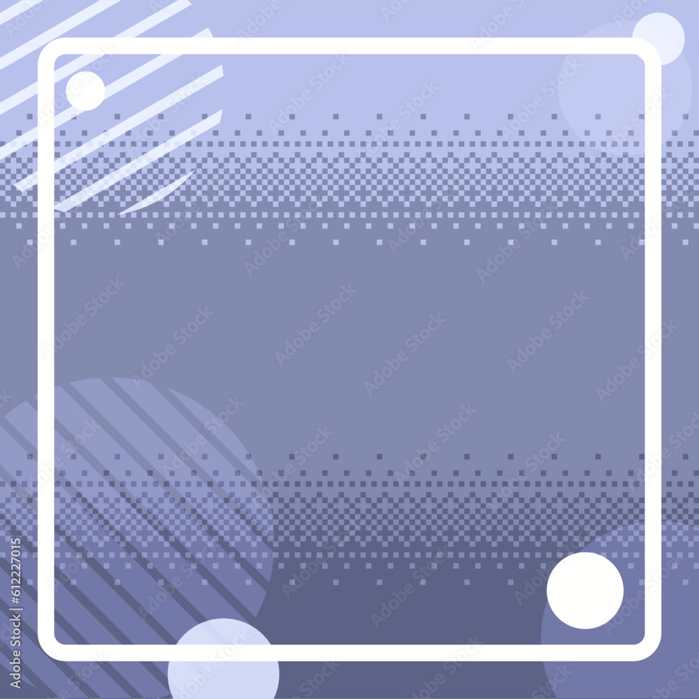 Aufkleber abstract modern simple frame with pixel dithered metallic gradient baackground
