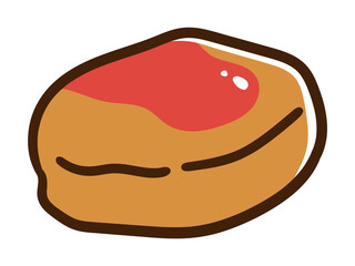 ミニハンバーグのかわいいデフォルメイラスト