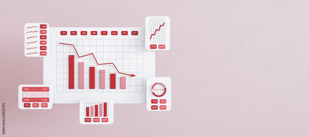 Poster front view on pink background with place for advertising poster or logo brand and white graphic wind