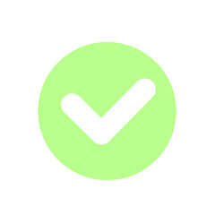 single icon of green checklist