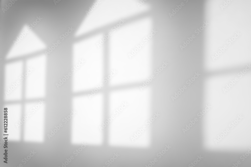 Poster Empty room with window shadow overlay