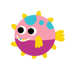 Underwater world bubble fish character vector. Printable worksheet page nursery childish activity playful character, fish, seashell, octopus, cute shark, starfish, crab, squid, 