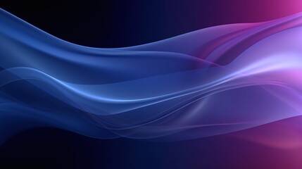 Obraz premium An elegant wallpaper with a smooth wave background in blue and purple color tones.. Generative AI