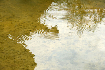 water drops on the glass
