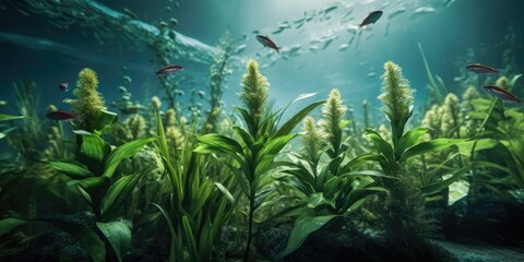 Fototapeta na wymiar underwater plant