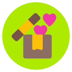 Gift box icon in flat style, use for website mobile app presentation