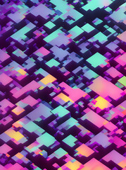 Geometric colorful gradient panels neutral palette.