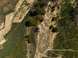 Drone images of Los Rodeos reservoir in Murcia, southern Spain.