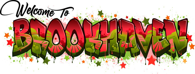Graffiti Styled Vector Graphics Design - Welcome to Brookhaven