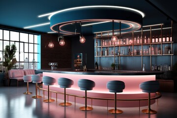 modern conceptual Luxury hype realistic Incorporating a home bar into your design contemporary bright stylish interior