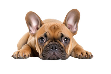 French bulldog cut out transparent background, PNG ,Generative AI