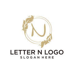 letter  n logo editable resizable EPS 10