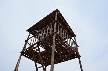 Fototapeta na wymiar water tower in the sky