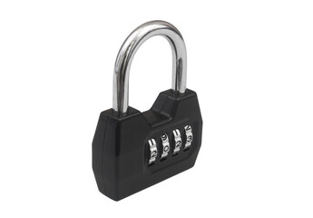 Combination padlock with numbers 2023 isolated on white background