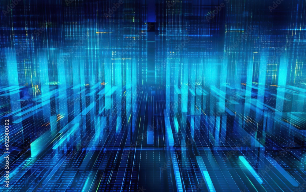Fototapete abstract background of scientific and technological big data,created with generative ai tecnology.