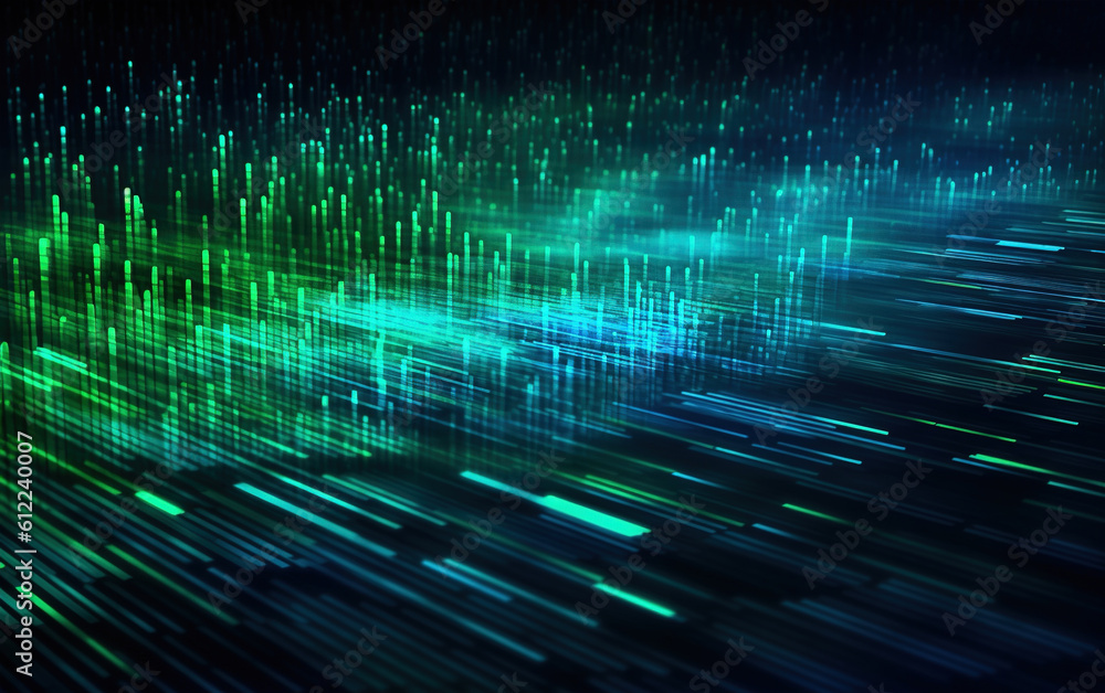 Poster abstract background of scientific and technological big data,created with generative ai tecnology.
