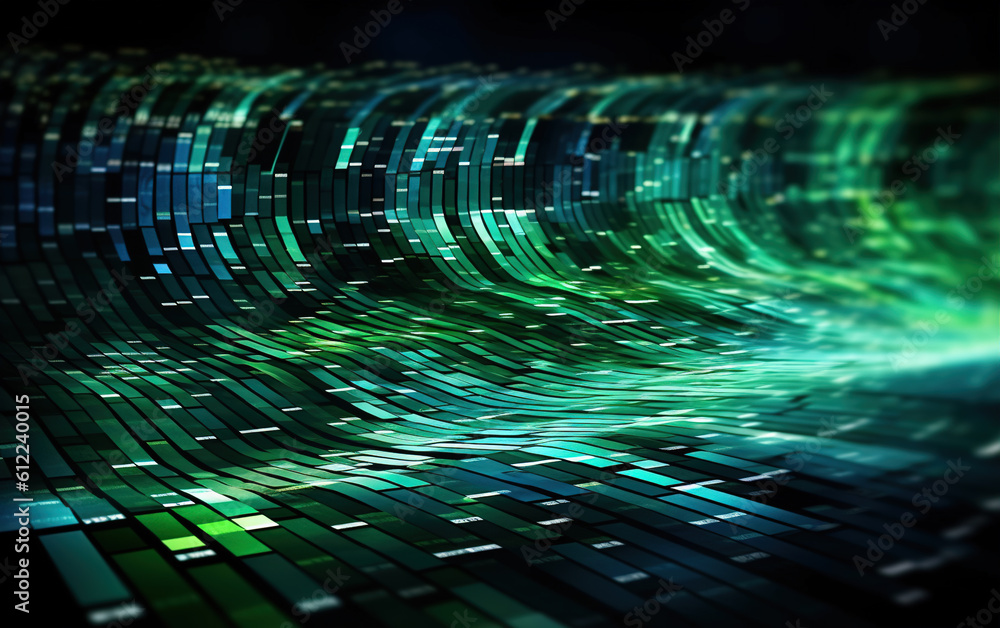 Poster abstract background of scientific and technological big data,created with generative ai tecnology.