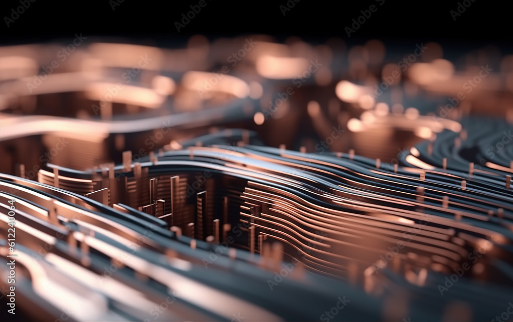 Poster abstract background of scientific and technological big data,created with generative ai tecnology.