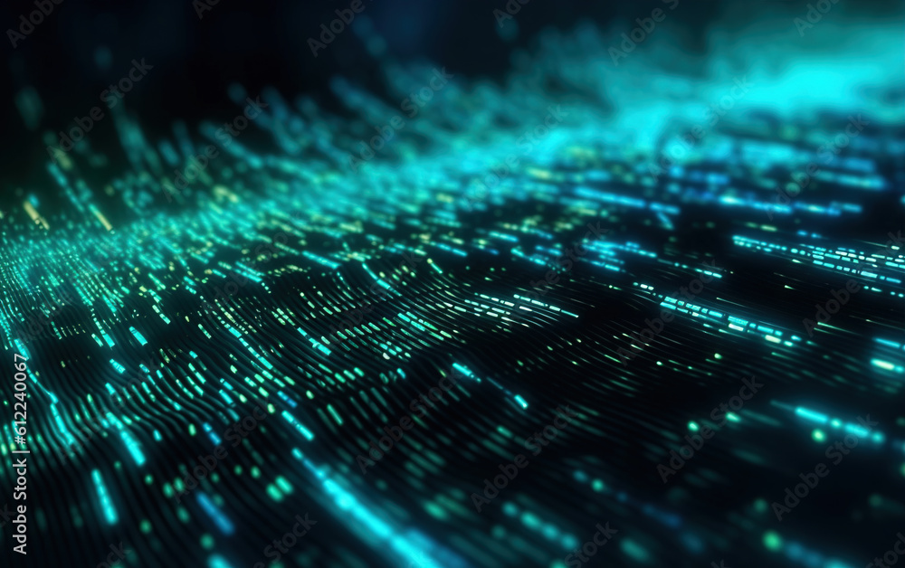 Poster abstract background of scientific and technological big data,created with generative ai tecnology.